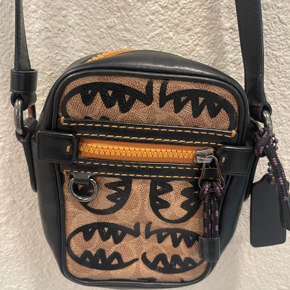 Coach Black and Tan Crossbody Bag